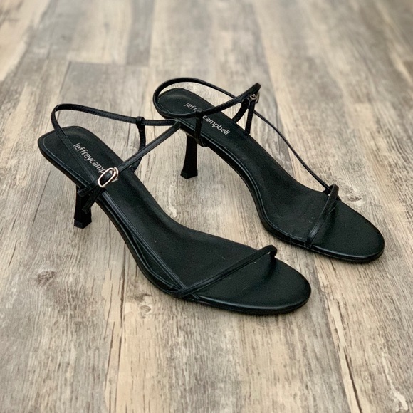 Jeffrey Campbell Shoes - Jeffrey Campbell Gallery Strappy Black Sandal Heel